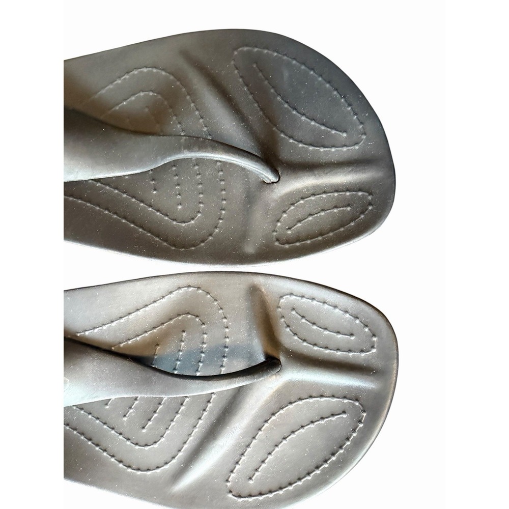 Crocs Sexi Flip Black Women Sandals T-Strap Flat Thong Size 11 - Picture 6 of 8
